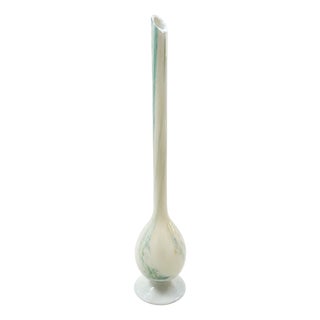 Mid-Century Italian Opaline Glass Solifleur Vase from Cristalleria La Toscana, 1970s For Sale