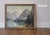 Vintage signed landscape painting featuring a picturesque nature scene with snow-capped mountains and a lake. The...