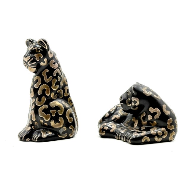 1980s Emilia Castillo Porcelain & Pure Silver Table Sculptures/Salt & Pepper Shakers For Sale - Image 9 of 18
