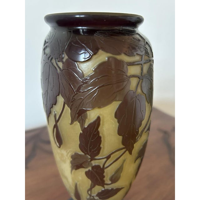 Ovoid-Shaped Glass Vase from Emile Gallé, 1890s For Sale - Image 9 of 18