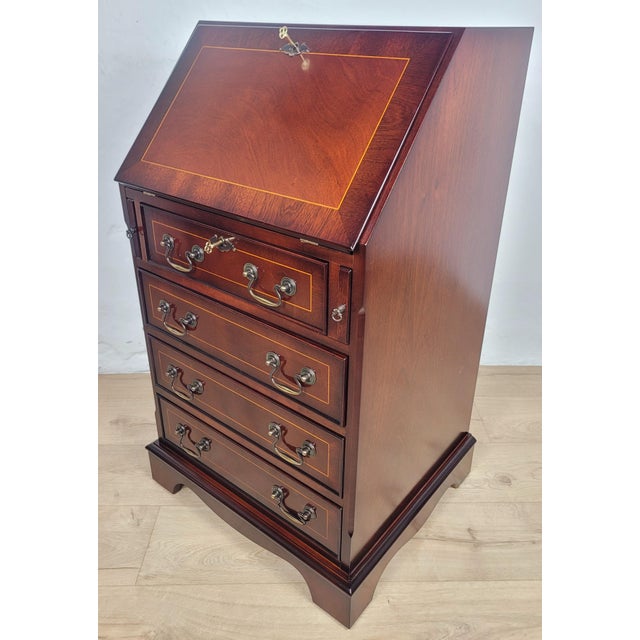 1990s Vintage Writing Bureau Desk from Ashmore Furniture, 1999 For Sale - Image 5 of 18
