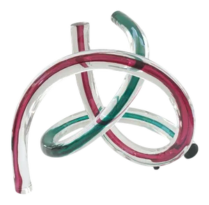 Sculpture Free Form Swirls 2-Piece Glass