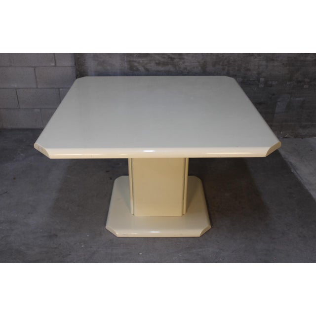Wood Vintage Italian Square Table, 1980s For Sale - Image 7 of 7