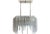 Spectacular oversize 1970s modern Lucite skyscraper ceiling chandelier featuring staggered and beveled Lucite fins in a...