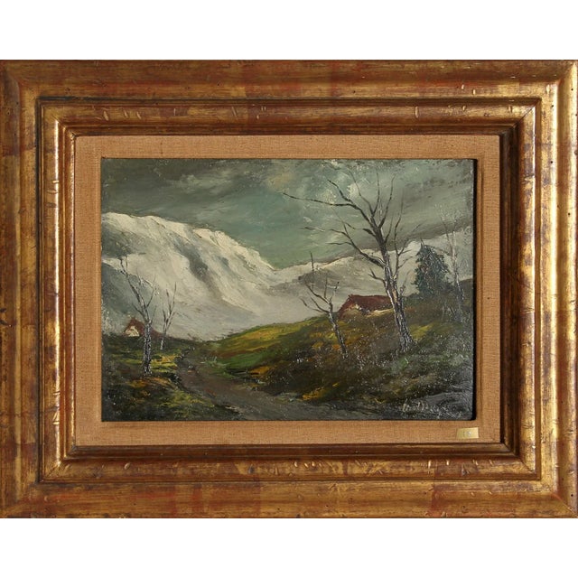 1930s Marcel Bouyeron, Neige en Cantal, Painting For Sale - Image 5 of 5