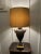 Fine Neoclassical Urn Lamp, black basalt with intricate classical raised decoration and gilt accents, pair of gold gilt...
