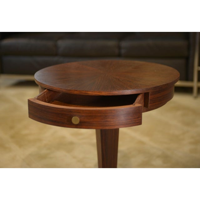 Wood Art Deco Side Table in Wood and Bronze by Maurice Rinck, 1930s For Sale - Image 7 of 10