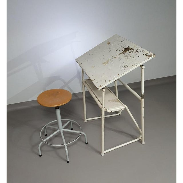 Vintage Industrial Drawing Table For Sale - Image 10 of 18