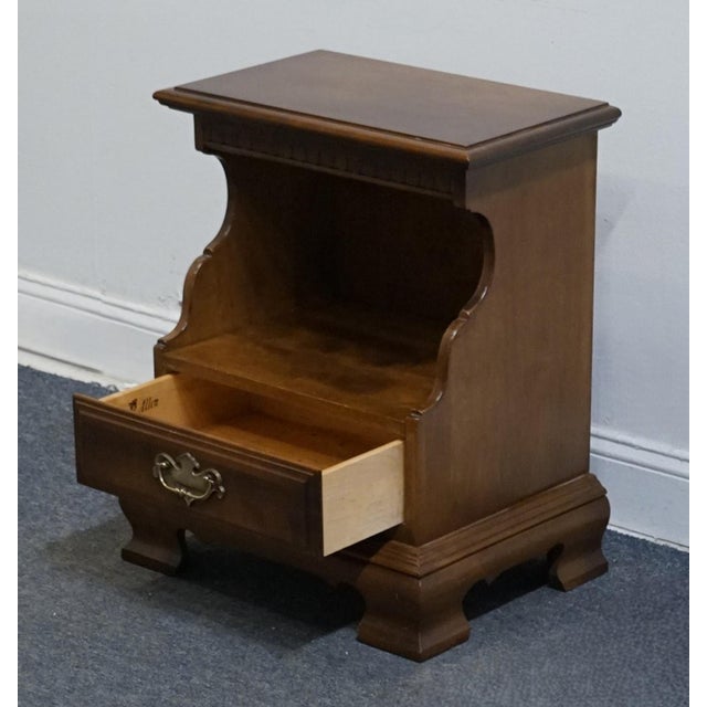 Wood Ethan Allen Classic Manor Solid Maple 21" Open Cabinet Nightstand 15-5206 For Sale - Image 7 of 13