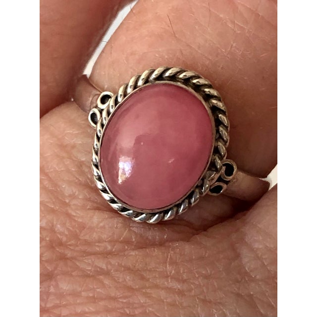 This elegant Rose Quartz Cabochon Stone and Sterling Ring is such a pretty, feminine vintage and somewhat rare piece of...