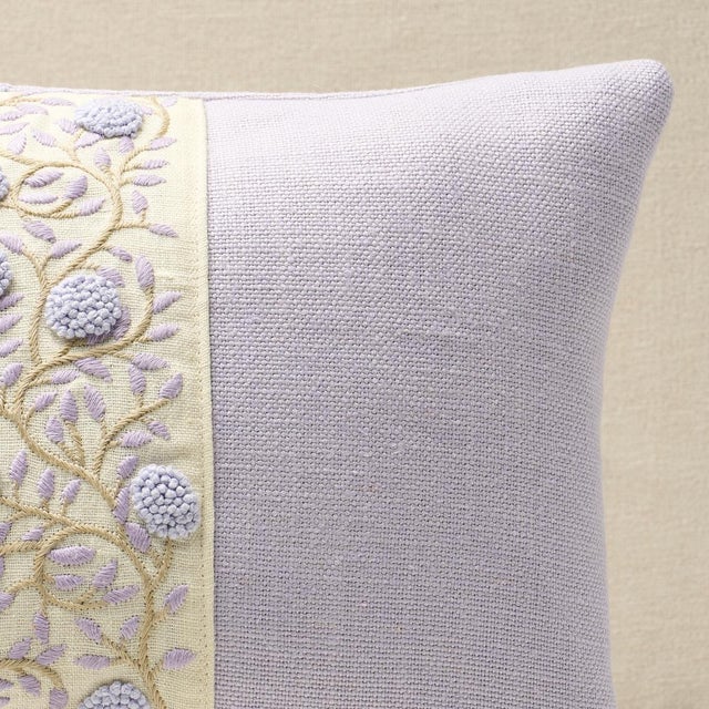 Schumacher Schumacher Ashoka 22" Pillow In Lilac & Cream For Sale - Image 4 of 4