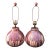 1970s Lavender Iridescent Drip-Glaze Pottery Table Lamps - A Pair For Sale