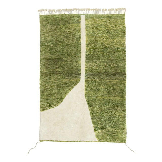 Hand-Knotted Wool Rug by Azele Studio For Sale