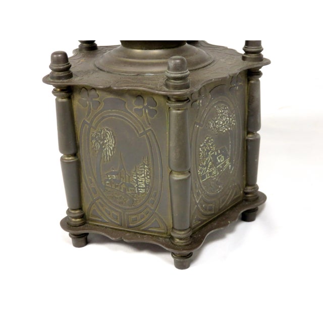 Fancy Antique Scenic Embossed Brass & Jeweled Coffee Grinder Chairish