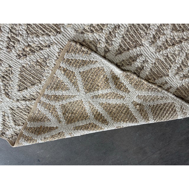 9ft × 11ft 11in West Elm Geometric Wool Jute Area Rug For Sale - Image 12 of 12