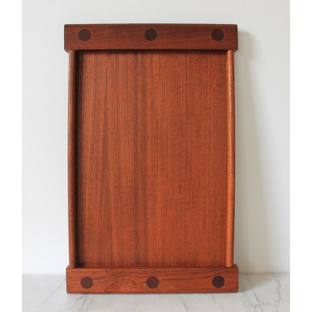 Wood Vintage Teakwood Tray B&m Thailand For Sale - Image 7 of 9