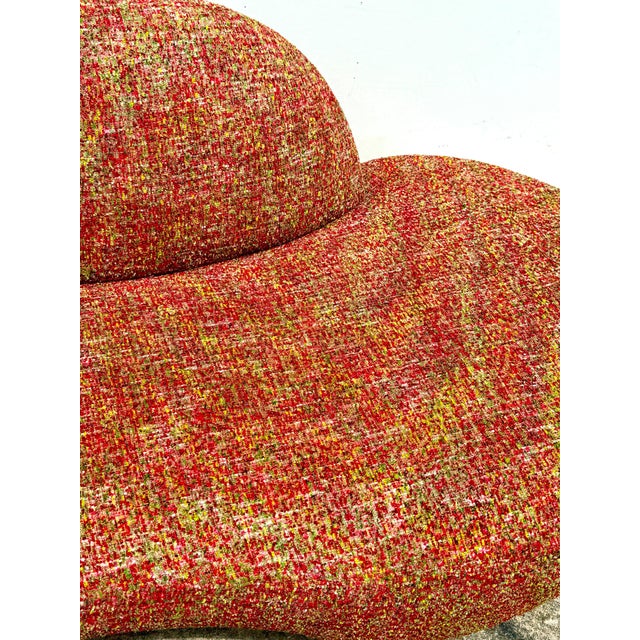 Weiman Furniture Company Post Modern Serpentine Cloud Sofa, in Boucle For Sale - Image 11 of 15