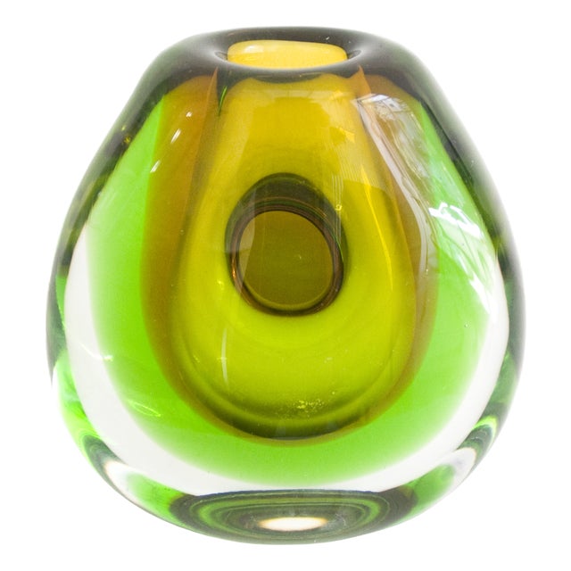 Submerged Glass Vase by Vladimir Mika for Moser, 1967 For Sale