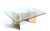 Ettore Sottsass Modernist 1970/80's Italian Marble Base Glass Top Coffee Table For Sale - Image 4 of 9