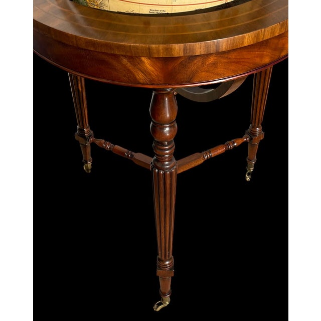 Modern Vintage Maitlan-Smith Replogle 'World Classic Series' 16" Globe on Stand With Brass Caster Wheels For Sale - Image 3 of 14