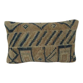 Navy Blue & Brown Decorative Pillow For Sale