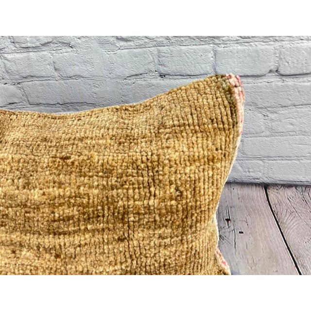 Turkish 16 x 24 Rug Pillow Golden Haven Turkish Pillow Cushion Cover For Sale - Image 3 of 4