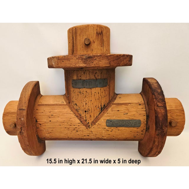 Brown Set of 4 Wood Industrial Foundry Molds For Sale - Image 8 of 15