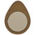 Italian Bronze Teardrop-Shaped Wall Mirror, 1960s For Sale