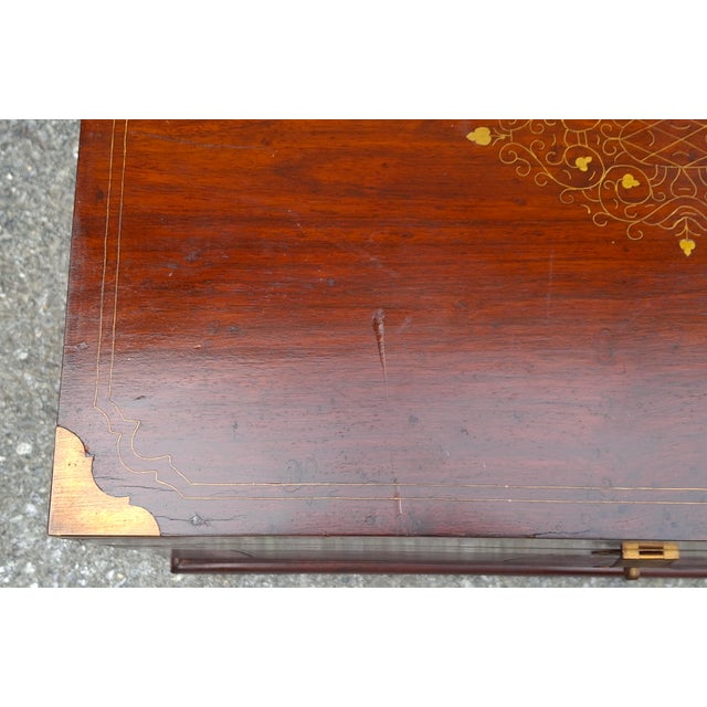 Mid 20th Century Federal Style Brass Inlaid Rosewood Chest For Sale - Image 12 of 12