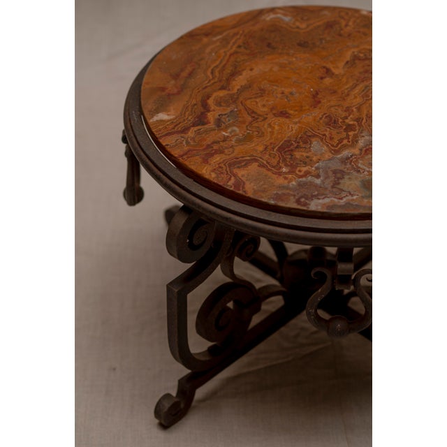 Mid-Century Modern French Wrought Iron Side Table, 1950s For Sale - Image 6 of 12