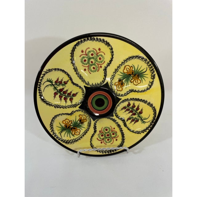 Vintage 1950s French Henriot Quimper Oyster Plate For Sale - Image 9 of 13