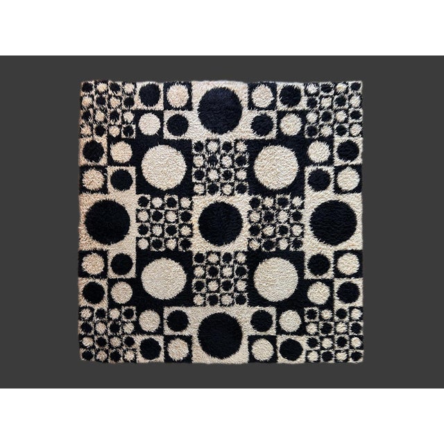 A rare and early rug by Verner Panton, designed in 1960 for the Astoria hotel in Trondheim where the pattern was repeated...