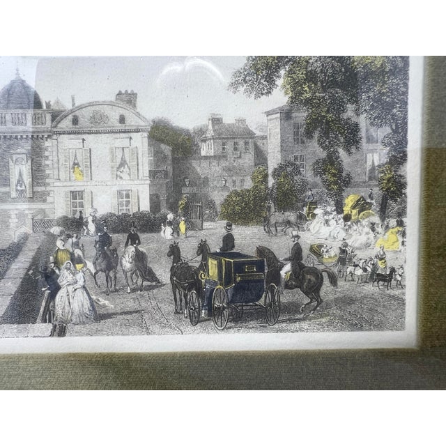 Pair of 19th Century Hand-Tinted European Lithographs in Gilt Frames For Sale In Seattle - Image 6 of 9