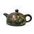 1990s Vintage Chinese Black Golden Graphic Zisha Clay Teapot Art Display For Sale - Image 5 of 10