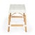 Spritely Home Accent Furniture Robias 24.5 in. Seat Height Rectangular Rattan Backless Counter Stool with Footrest, Glossy White/ Natural Rattan Frame For Sale - Image 4 of 9