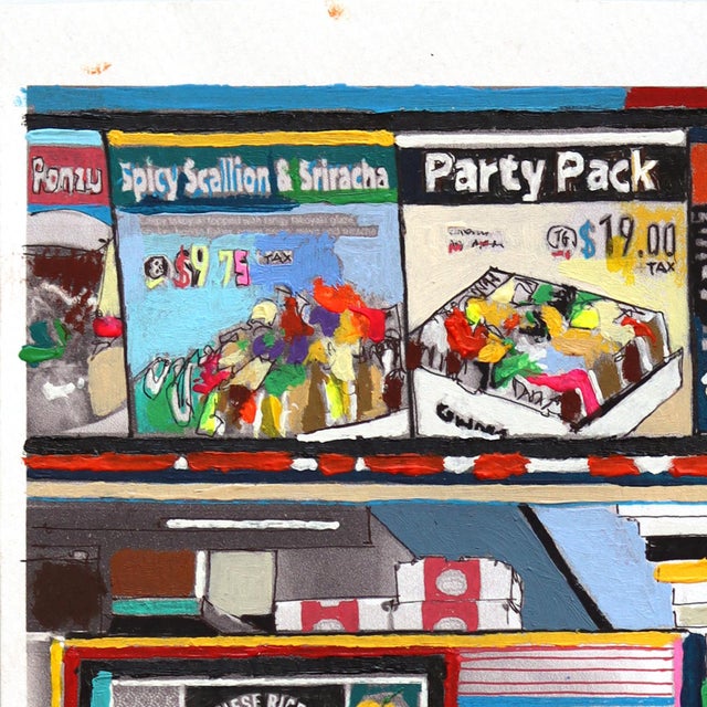 Tokyo Central - Original Pop Art Japanese City Scene Mixed Media Artwork on Paper by Fabio Coruzzi For Sale - Image 4 of 6