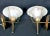 Mid - Century, Pair of Brass and black Metal lanterns Sconces, by Maison Arlus. With their original white glass Opalines,...