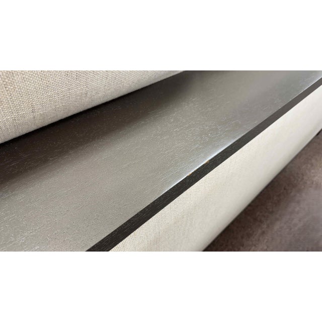 Adriana Hoyos Chocolate L-Shaped Sofa Sectional With Ottoman For Sale - Image 9 of 17