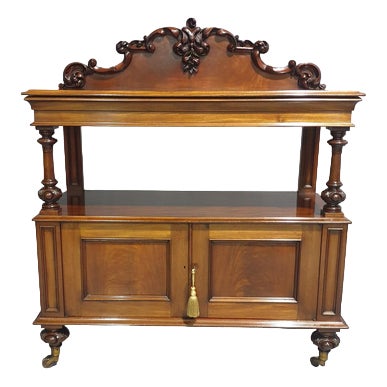Victorian Mahogany Buffet Server For Sale
