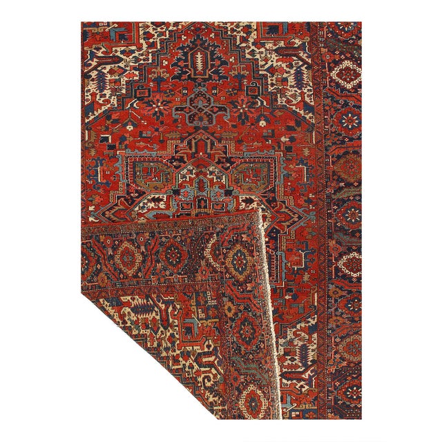 Traditional Pasargad DC Persian Antique Heriz Rug For Sale - Image 3 of 3
