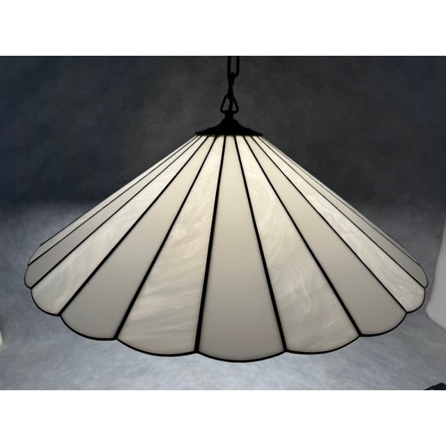 Vintage Segmented Glass Pendant Lamp, 1970s For Sale - Image 10 of 11