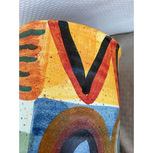 1950s Mid-Century Modern Italica Ars Italian Ceramic Vase For Sale - Image 4 of 8