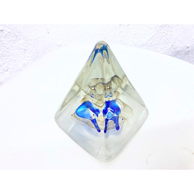 Glass Pyramid Paperweight by Pavel Molnar, 1980s For Sale - Image 4 of 8