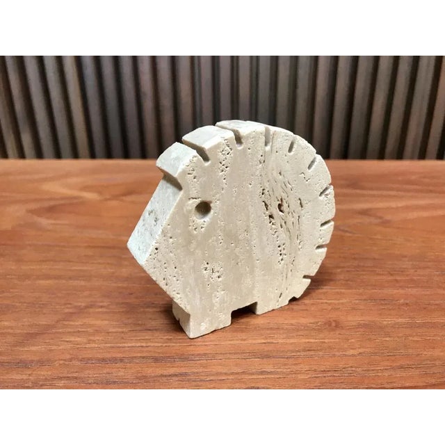 Italian Brutalist Travertine Hedgehog Figurines or Table Sculptures from Fratelli Mannelli, 1970s, Set of 2 For Sale - Image 12 of 18