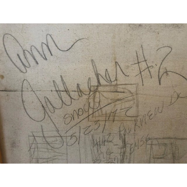 with its thick and bold brush strokes creating a textured surface depicting the artist's emotional energy; signed and...