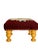 Mid 20th Century Vintage Burgundy Floral Needlepoint Footstool With Turned Pine Legs For Sale - Image 5 of 13