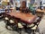 Double Pedestal Italian Inlay Dining Set - 10 Chairs For Sale - Image 4 of 11
