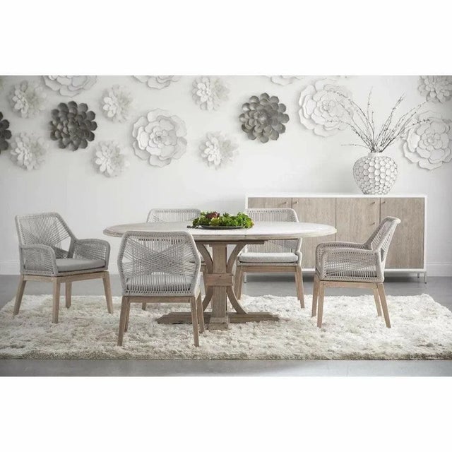 54-72" Solid Wood Round Extendable Dining Table by Essentials for Living For Sale - Image 4 of 6