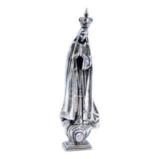 Silver Statuette of Our Lady of Fatima For Sale