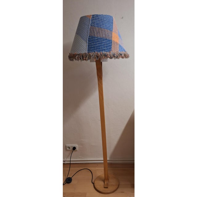 Gold Swedish Bent Plywood Floor Lamp, 1970s For Sale - Image 8 of 14